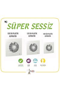 Banyo Tuvalet Aspiratörü 150'lik Havalandırma Fanı Süper Sessiz ürün fotoğrafı