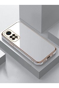 Redmi Note 11 Pro & 12 Pro 4g Kılıf Parlak Kenarlı Altın Işlemeli Kamera Korumalı Kapak ürün fotoğrafı