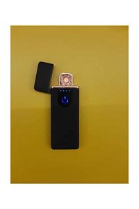 Usb Şarjlı Elektronik Alevsiz Sigara Yakan Çakmak Mavi ürün fotoğrafı