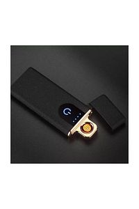 Usb Şarjlı Elektronik Alevsiz Sigara Yakan Çakmak Mavi ürün fotoğrafı