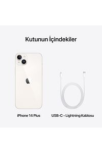 iPhone 14 Plus 128 GB Yıldız Işığı ürün fotoğrafı