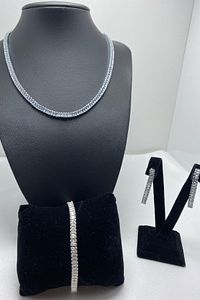 Baget Su Yolu Kolye Bileklik Küpe Set ürün fotoğrafı