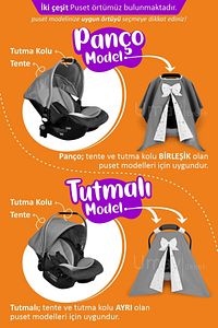 3 Parça - Puset Örtüsü, Bel Destekli Puset Minderi, Puset Çarşafı, %100 Pamuk- Tutmalı ürün fotoğrafı