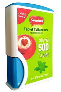 Stevia Tablet Tatlandırıcı 500 Tablet Sıfır Kalori ürün fotoğrafı