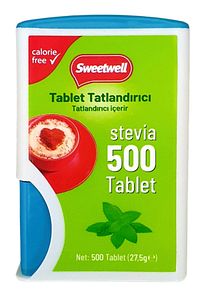 Stevia Tablet Tatlandırıcı 500 Tablet Sıfır Kalori ürün fotoğrafı