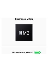 Macbook Air 13.6" M2 8gb 256gb Ssd Gece Yarısı ürün fotoğrafı