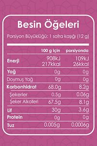 Stevia Prebiyotik Lifli Toz Sofralık Tatlandırıcı 500 Gr ürün fotoğrafı