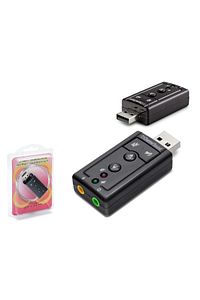 7.1 Usb Ses Kartı Harici External Usb Sound Kart Virtual 3d Çevirici ürün fotoğrafı