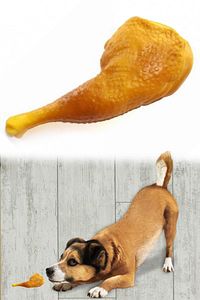 Köpekler Için Tavuk Budu Kışkırtıcı Sesli Oyuncak Sevimli Eğitici Eğlenceli ürün fotoğrafı