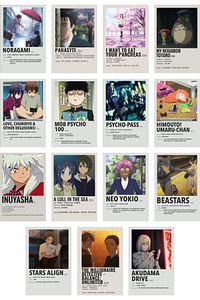 Anime Duvar Poster Seti - Manga Poster Kolaj Seti - 60 Adet - Arkası Yapışkanlı - Kutulu Set ürün fotoğrafı