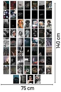 Grunge Poster Seti - Kolaj Seti - Oda Dekoru - Duvar Posteri - Yapışkanlı - Duvar Dekoru - 60 Adet ürün fotoğrafı