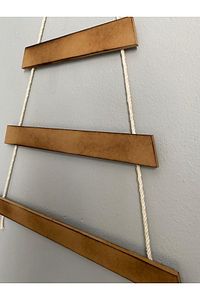 Yılbaşı Ahşap Çam Ağacı Halatlı Yeni Yıl Ağacı Modern Ahşap 90 Cm (SÜSLER DAHİL) ürün fotoğrafı