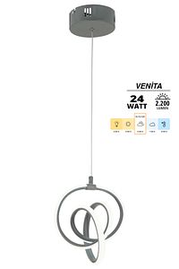 Venita Füme Modern Sarkıt Led Avize Beyaz Işık Salon Mutfak Oda Hol Ledli Avize ürün fotoğrafı