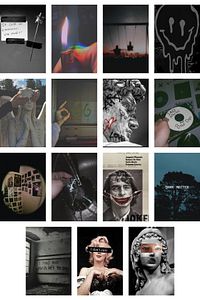 Grunge Poster Seti - Kolaj Seti - Oda Dekoru - Duvar Posteri - Yapışkanlı - Duvar Dekoru - 60 Adet ürün fotoğrafı