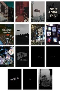 Grunge Poster Seti - Kolaj Seti - Oda Dekoru - Duvar Posteri - Yapışkanlı - Duvar Dekoru - 60 Adet ürün fotoğrafı