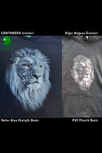Siyah Unisex Gs Aslan Hoodie, Aslan Kapüşönlu Sweatshirt ürün fotoğrafı
