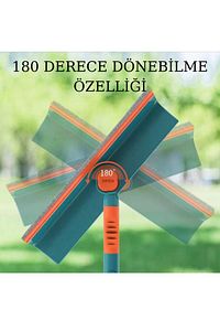 Oynar Başlıklı Bükülebilir Mikrofiber Bez Ve Çekçekli Teleskopik Cam Silme Aparatı Kolay Cam Silme ürün fotoğrafı