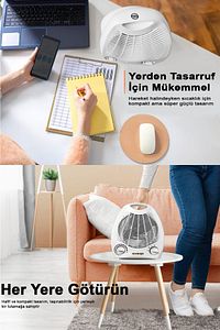 3 Kademeli Distribütör Garantili 2000 Watt Elektrikli Fanlı Isıtıcı-soğutucu ürün fotoğrafı