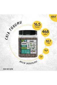 Chia Tohumu - 800 gr - Superfoods - Glutensiz - Keto Dostu - Tam Protein Yüksek Lif ürün fotoğrafı