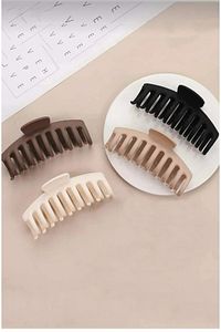 Mandal Toka Kadın Siyah Kahve Bej Xl Büyük Boy (11CM) 3'lü Set ürün fotoğrafı