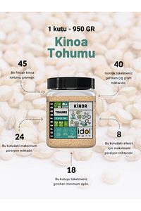 Kinoa Tohumu 950 gr  Superfoods Beyaz Tam Tane Glutensiz Düşük Gı Yüksek Protein+lif ürün fotoğrafı