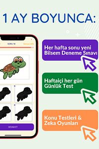 - Bilsem Sınavına Hazırlık Uygulaması - 1 Aylık Premium Paket ürün fotoğrafı