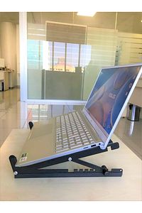 Katlanabilir, Çelik Laptop Standı Soğutucu Notebook Dizüstü Tablet Macbook, Tüm Ekranlarla Uyumlu ürün fotoğrafı