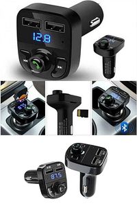 Araç Fm Transmitter 5.0 Bluetooth Araç Kiti Usb Mp3 Sd Kart Flash Için Uygun Çakmaklık Girişli ürün fotoğrafı