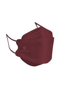 N95/FFP2 Kore Tipi, 4 katlı, Bordo Maske, Tekli Paket, UV Steril (1 Kutu/ 10 Adet) ürün fotoğrafı