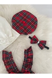 Ekose Salopet Banda Şapka Bluz Set ürün fotoğrafı