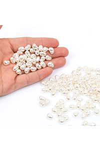 25 gram ( 120 Adet )- Krem Renk Yamuk Inci Boncuk, Lüks Barok Yamuk Inci, ürün fotoğrafı
