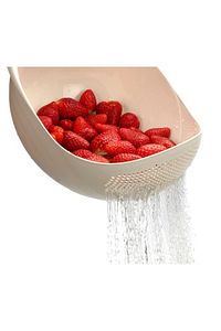 Çok Amaçlı Süzgeç & Pirinç Süzgeci 3 Litre Krem ürün fotoğrafı