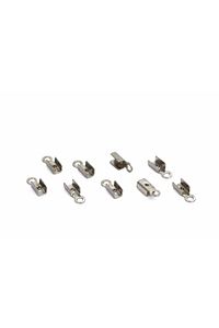 50 Adet - 9x3 Mm Nikel Kaplama, Bağlantı Sıkıştırma, Ip Bağlantı Aparatı, Deri Kapama #221n ürün fotoğrafı