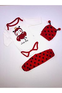 Unisex Bebek Uğur Böceği Zıbın Takımı 3 Lü ürün fotoğrafı