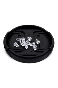 400 Adet (200 ÇİFT) - 5x5 Mm Plastik Küpe Pistonu, Küpe Arkalığı ürün fotoğrafı