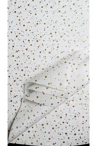 Gold Yıldız Desenli Pelur Kağıdı /beyaz Pelur 50 X 70 Cm 10’lu ürün fotoğrafı