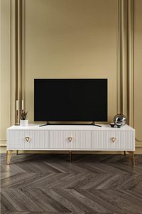 180 Cm Zeugma Mdf Mebran Kapak Ekru Gold ürün fotoğrafı