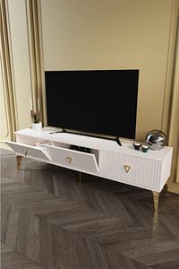 180 Cm Zeugma Mdf Mebran Kapak Ekru Gold ürün fotoğrafı