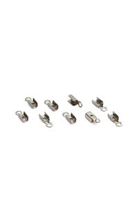 50 Adet - 9x3 Mm Nikel Kaplama, Bağlantı Sıkıştırma, Ip Bağlantı Aparatı, Deri Kapama #221n ürün fotoğrafı