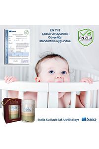 Stella Su Bazlı Saf Akrilik Boya - 0101-Beyaz #8211 - 1 Lt ürün fotoğrafı