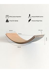 Parmak Korumalı Ve Keçe Kaplamalı Denge Tahtası, Montessori Board, Wobble Balance Board ürün fotoğrafı