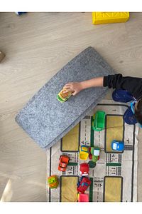 Parmak Korumalı Ve Keçe Kaplamalı Denge Tahtası, Montessori Board, Wobble Balance Board ürün fotoğrafı
