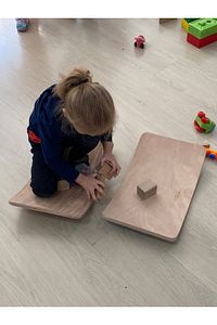Ahşap Denge Tahtası, Montessori Balance Board, Çocuklar Ve Yeni Başlayanlar Için Oyun Tahtası ürün fotoğrafı