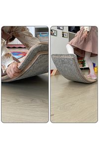 Parmak Korumalı Ve Keçe Kaplamalı Denge Tahtası, Montessori Board, Wobble Balance Board ürün fotoğrafı