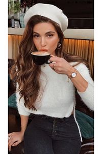 Fransız Ressam Avusturalya Yün Keçe Bere Ekru ürün fotoğrafı