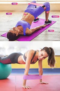 3lü Squat Bant Pilates Fitness Spor Kalça Egzersiz Direnç Bandı Lastiği (HAFİF ORTA SERT) ürün fotoğrafı
