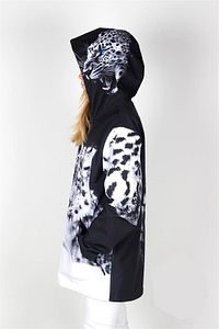 Snowsea Marka White Tiger Özel Tasarım Kadın Snowboard Kayak Montu ürün fotoğrafı