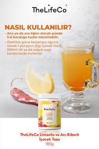 Metabolizma Hızlandırıcı Limonlu Ve Acı Biberli Içecek Tozu 150 G ürün fotoğrafı