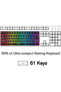 Trol Blue Switch Mini Rgb Oyun Klavyesi Gaming Mekanik 62 Tuşlu 18 Rgb Led Usb Type-c Kablo ürün fotoğrafı