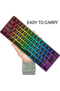 Trol Blue Switch Mini Rgb Oyun Klavyesi Gaming Mekanik 62 Tuşlu 18 Rgb Led Usb Type-c Kablo ürün fotoğrafı